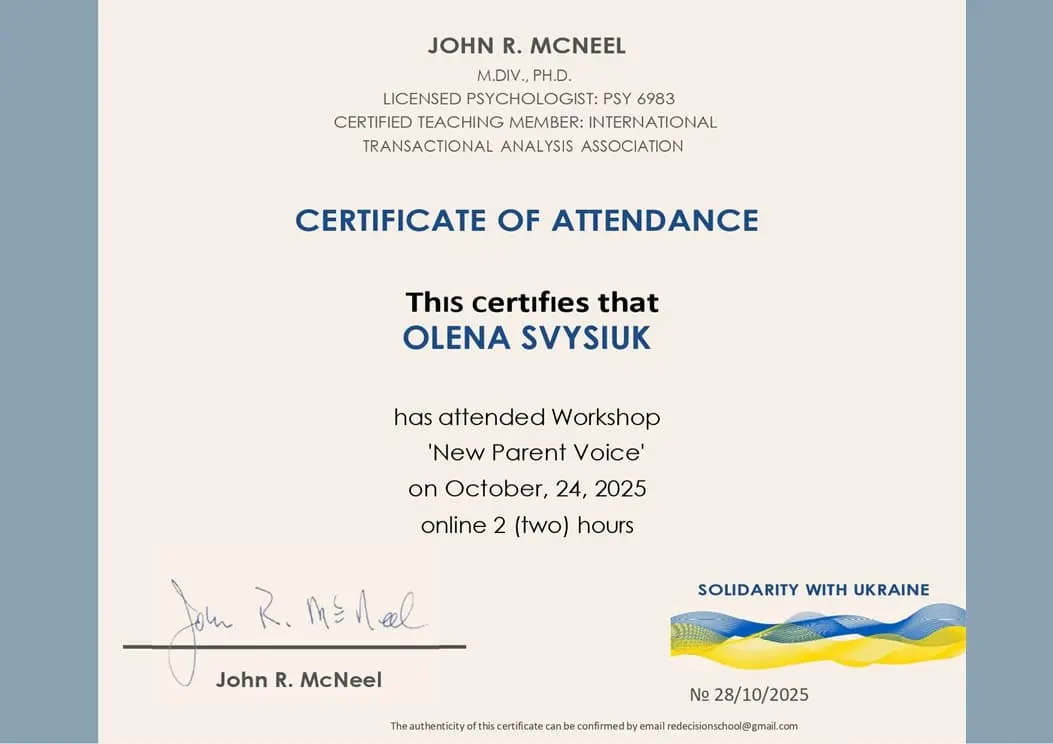 Olena Svysiuk John McNeel